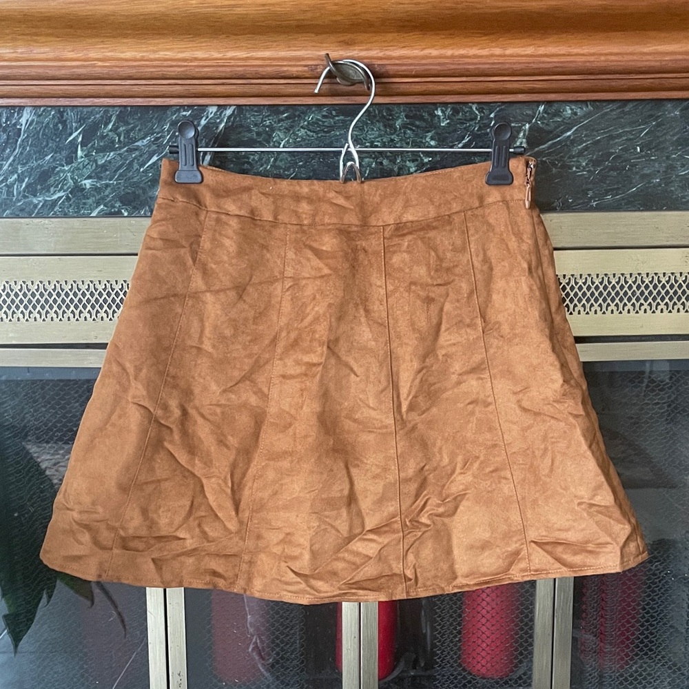 BCBGeneration A-Line Vegan Suede Skirt